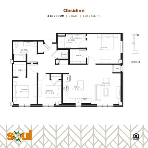 the floor plan of the apartment